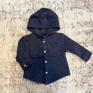 Old Navy Quilted Black Kids Jacket with Hood